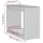 vidaXL Garten-Beistelltisch mit Holzplatte Grau Poly Rattan