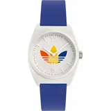 adidas Uni Uhr PROJECT TWO GRFX Kunststoff weiss AOST24070 - Blau