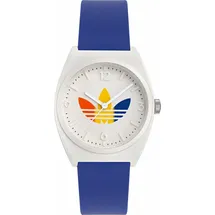 adidas Uni Uhr PROJECT TWO GRFX Kunststoff weiss AOST24070 - Blau