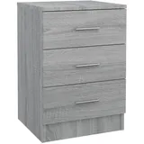 vidaXL Nachtschrank 2 Stk. 38 x 35 x 56 cm Grau
