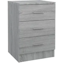 vidaXL Nachtschrank 2 Stk. 38 x 35 x 56 cm Grau