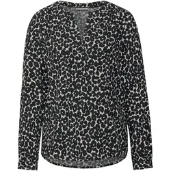 Street One LTD QR Splitneck tunic blouse Black