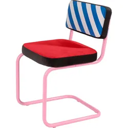 Seletti Superchair Stuhl gestreift mit rosa Rahmen