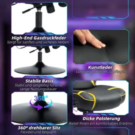 Vinsetto Gaming Stuhl Gelb