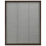 vidaXL Insektenschutz-Plissee für Fenster Aluminium Braun 80x100 cm