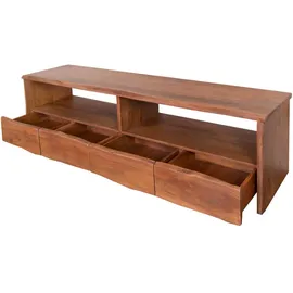Sam Lowboard TV-Board 190 x 45 x 50 cm Akazienholz massiv nussbaumfarben DAHLIA