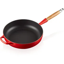 Le Creuset Signature Sautépfanne 28 cm kirschrot mit Holzgriff
