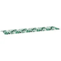 VidaXL Gartenbank-Auflage Blattmuster 200x50x4 cm Oxford Stoff, Outdoor Kissen,
