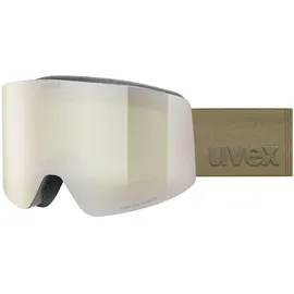 Uvex Provoqe FM Skibrille, black matt, mirror platin/green one size