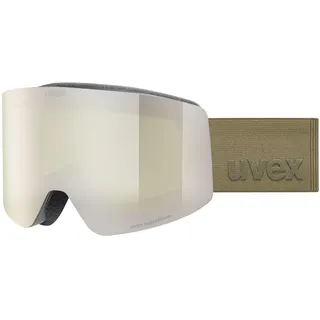 Uvex Provoqe FM Skibrille, black matt, mirror platin/green one size