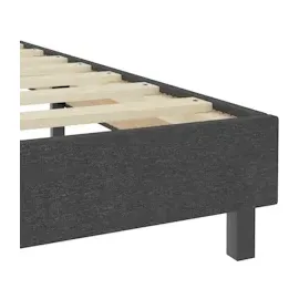 vidaXL Boxspringbett Dunkelgrau Stoff 140x200 cm