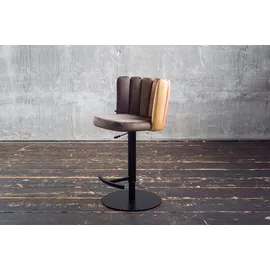 KAWOLA Barhocker JADA Drehstuhl höhenverstellbar Velvet braun