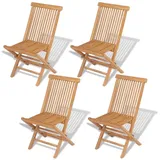 vidaXL Klappbare Gartenstühle 50 x 114,2 x 34,5 cm braun 4 St.