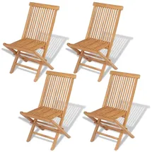 vidaXL Klappbare Gartenstühle 50 x 114,2 x 34,5 cm braun 4 St.