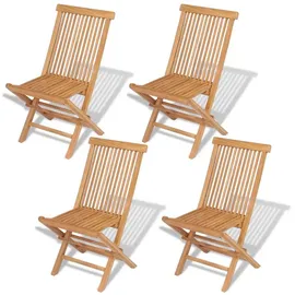 vidaXL Klappbare Gartenstühle 50 x 114,2 x 34,5 cm braun 4 St.