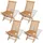 vidaXL Klappbare Gartenstühle 50 x 114,2 x 34,5 cm braun 4 St.