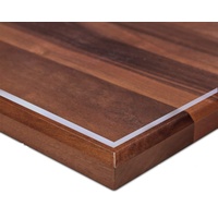 Ertex Tischdecke + abgeschrägte Kante, Tischfolie Schutzfolie Tischschutz Folie 2,2 mm geeignet für den Kontakt mit Lebensmitteln (Transparent, 70 x 130 cm)