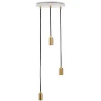 Tala Triple Pendelleuchte, weiß - messing
