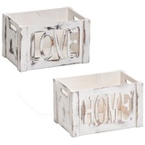 Hti-Living Aufbewahrungskisten Love und Home 2er-Set Aufbewahrungsboxen HTI-Living