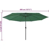 vidaXL Sonnenschirm Ø 400 cm Grün