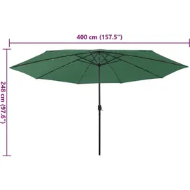 vidaXL Sonnenschirm Ø 400 cm Grün