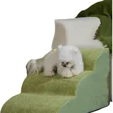 Famanu Hundetreppe - Komfortable Haustiertreppe für erhöhte Plätze - Grün - Grün