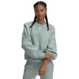 Under Armour Rival Fleece Oversized Sweatshirt Damen 348 silica green/white S