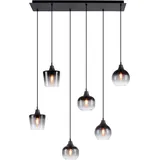 just light. ZEA 6-flg. 80 cm Metall Rauchglas