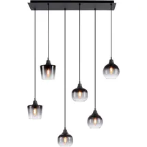 just light. ZEA 6-flg. 80 cm Metall Rauchglas