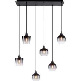just light. ZEA 6-flg. 80 cm Metall Rauchglas