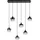 just light. ZEA 6-flg. 80 cm Metall Rauchglas