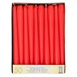 Papstar Leuchterkerzen 25 cm rot 100 St.