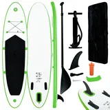 vidaXL Aufblasbares Stand Up Paddle Board Set 330 x 72 x 10 cm grün/weiß