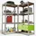 Juskys Lagerregal Easy 2er Set - Schwerlastregal 160x80x40 cm 8 Böden - Metall 80x160x40 Freizeit, Heimwerken, Werkstatt