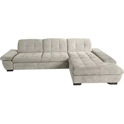 Ecksofa ALINA "Salima", grau (kieselgrau gfs 19), B:297cm H:90cm T:204cm, Sofas, Inklusive Rückenlehnenverstellung
