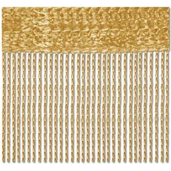 Bestlivings Fadenvorhang 2er Pack Gardine Raumteiler, Auswahl: 90x240 gold - goldbeige
