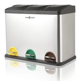 MAXCRAFT Mülleimer 54 l Silber