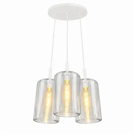s.luce Cruet 3-flg. 3x17 30 cm Rund/Weiß/Glas