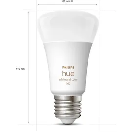 Philips Hue Starter Kit Bridge Pro + 2 E27, White and Color Ambiance, 1100 lm