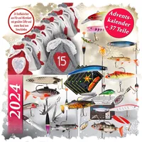 Angel Adventskalender mit 24 Säckchen + Überraschungen | Weihnachtskalender - Angler Köder Haken Set für Fischer Erwachsene Teenager Jungen - 2024 Weihnachten Überraschung Geschenk Männer