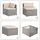 CASARIA Polyrattan XXL Lounge-Set grau/beige