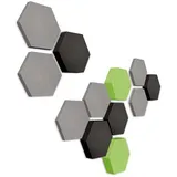platino24 Akustikplatte platino24 Akustikpaneele 12 Elemente Edition LOFT 3D I Ø 300mm bunt