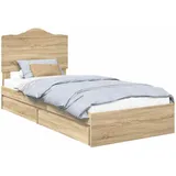 vidaXL Sonoma-Eiche 100 x 200 cm Brown
