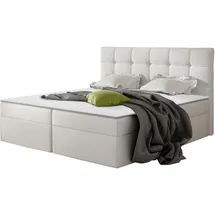 Mirjan24 Boxbett, Weiß, Textil, H3, Rechteckig, 180x200 cm, Schlafzimmer, Betten, Boxspringbetten