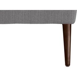 W.Schillig Ecksofa "enjoy&MORE, Designsofa, bequem, elegant und zeitlos, L-Form", grau (dolphin r66), B:340cm H:87cm T:185cm, Chenille-Flachgewebe R66 (85% Polyester, 15% Nylon);Longlife Xtra-Leder Z59: Glattleder mit modischer Prägung.