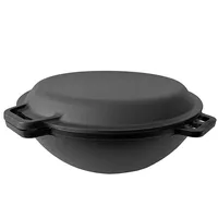 robari Kasan aus Gusseisen 12 L mit Grilldeckel Kazan