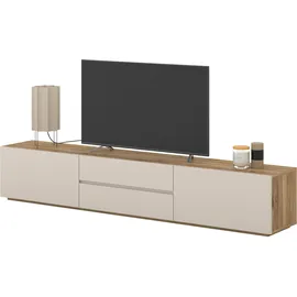 OTTO home Criss Lowboard 200 cm Beige 35,5 cm Eiche/Melamin/Metall