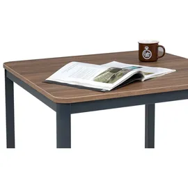 mades Schreibtisch Nova, 80x80x75 cm, Nussbaum, Nachbildung/anthrazit - Grau