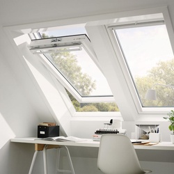 VELUX Dachfenster GGL 2066 Schwingfenster Holz/Kiefer weiß lackiert ENERGIE PLUS Fenster, 94x160 cm (PK10)