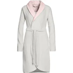 Damenbademantel »Belinda, ideal für Sauna & Spa, Hotelbademantel, Morgenmantel«, farbige Akzente, Gr. L   Länge: 106 cm, light grey, , 96574821-L